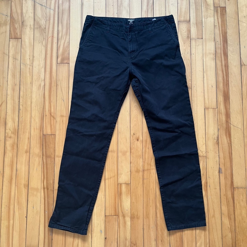 Carhartt WIP Clute Pant Black Workwear Utility Trousers Men Size 36x34